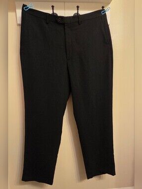 Claiborne 40x32 Black Trousers Mens Dark Academia Preppy Classic Dress Slacks